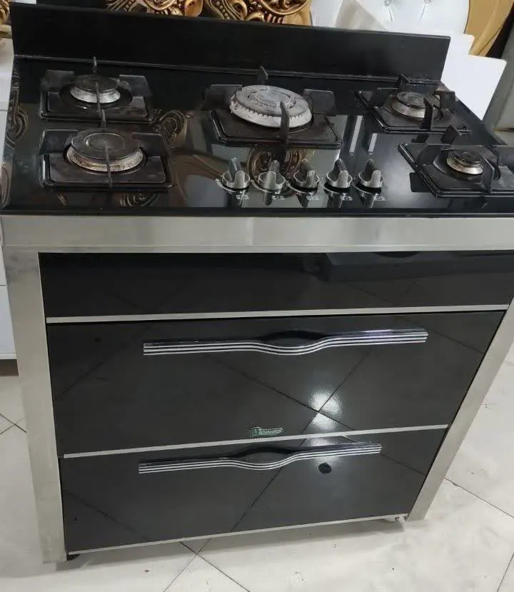 گاز ۵ شعله طرح فر صفحه شیشه ای