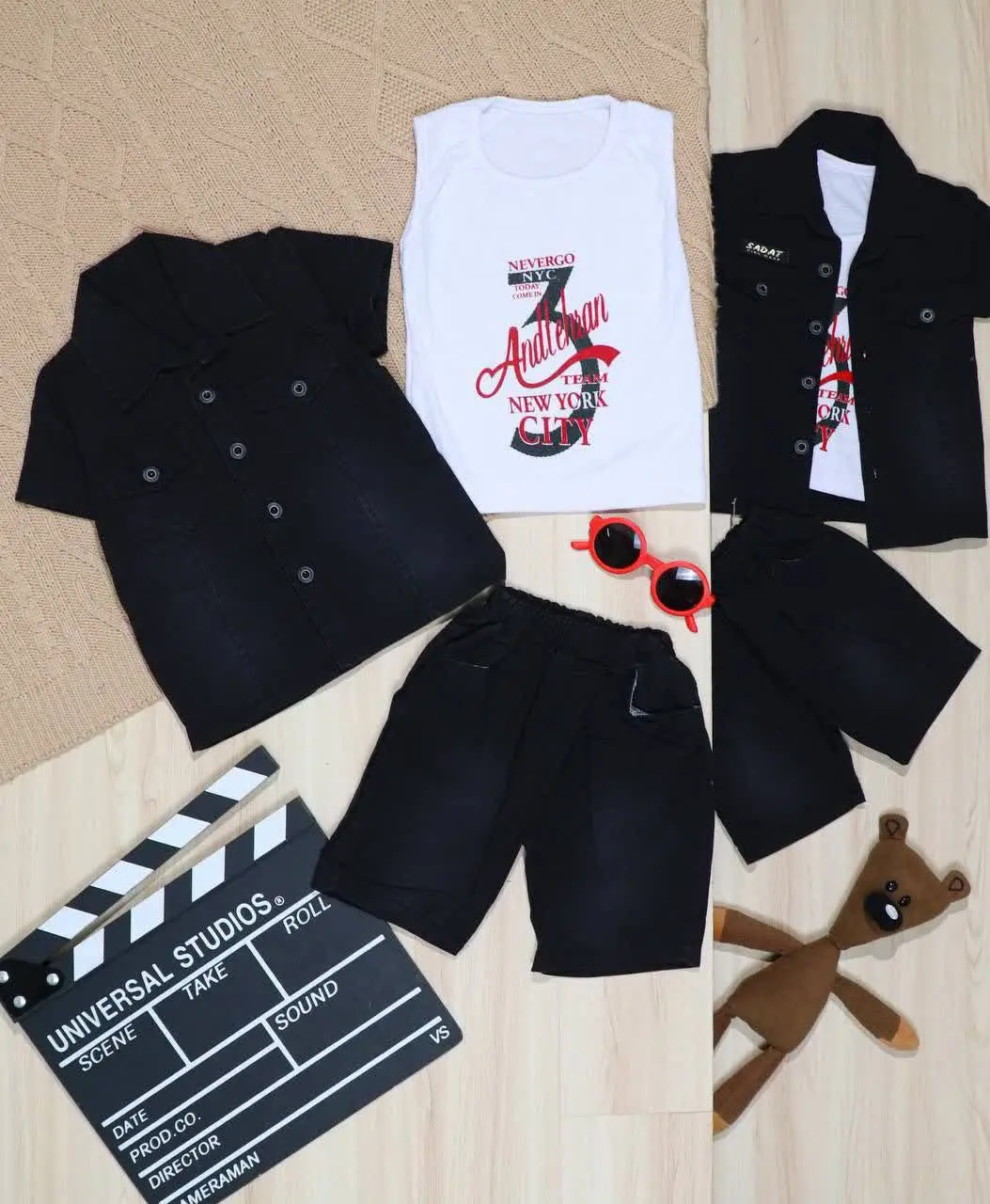 👫سه تیکه جین زغالی دو جیب 👫
