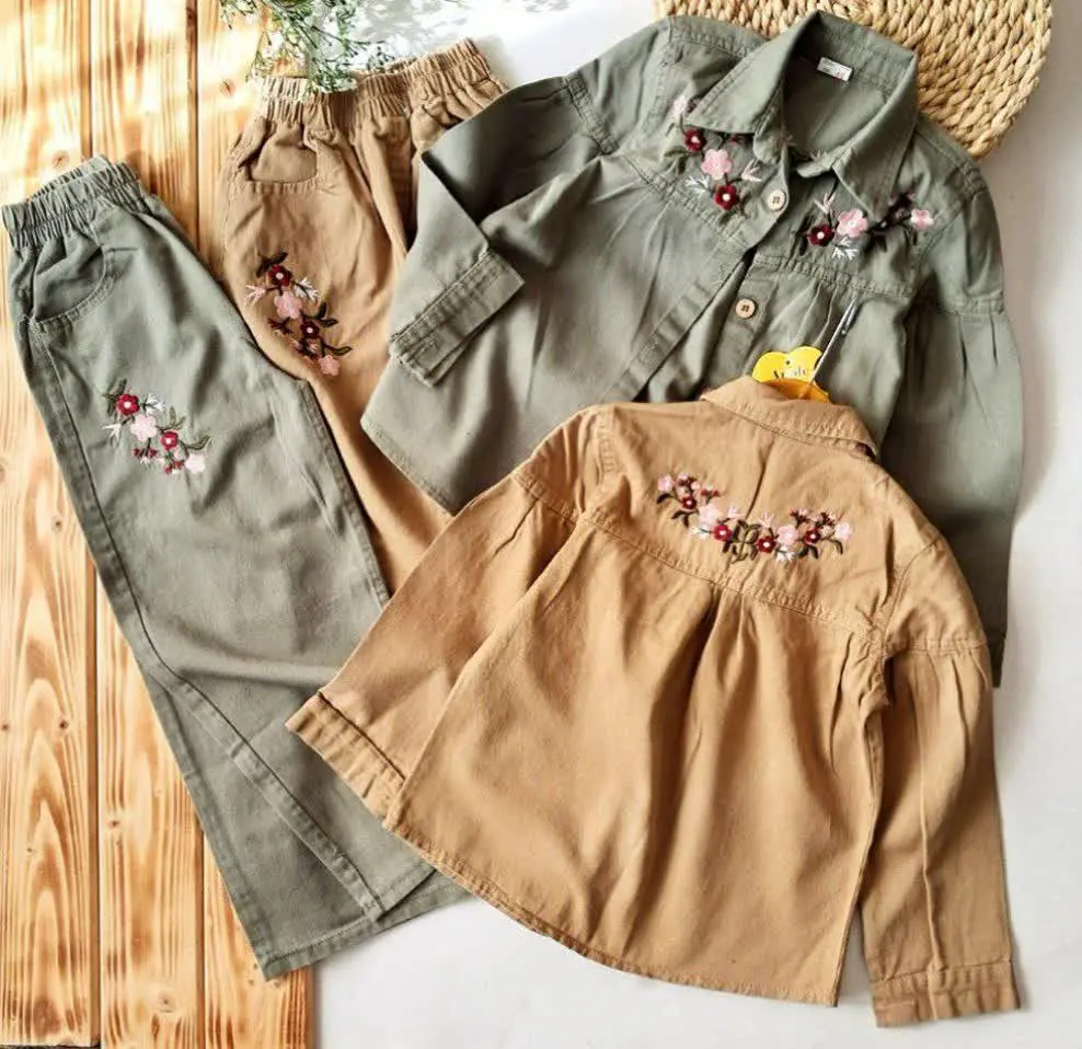 شومیز و شلوار کتان گلدوزی ش...