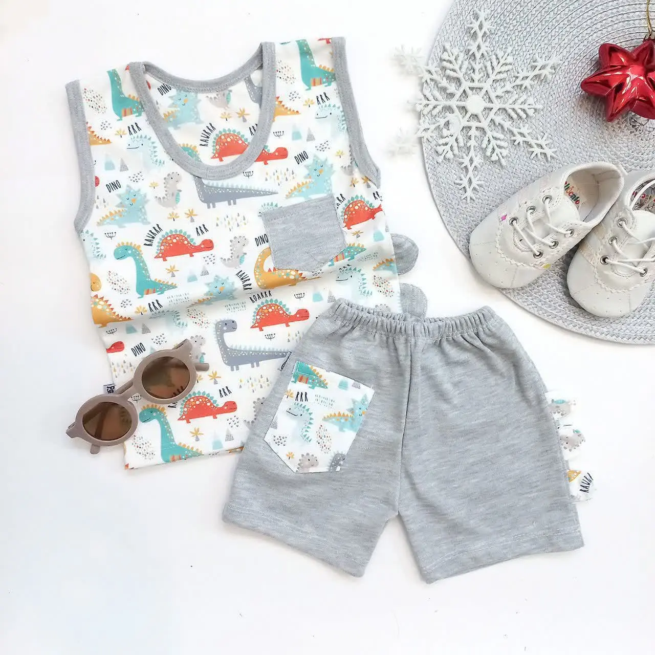 👦🏻🧸 رکابی و شلوارک پسرانه
