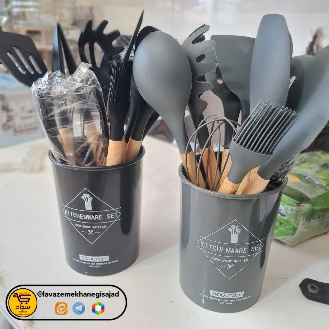 📍ست کفگیر ملاقه سیلیکونی