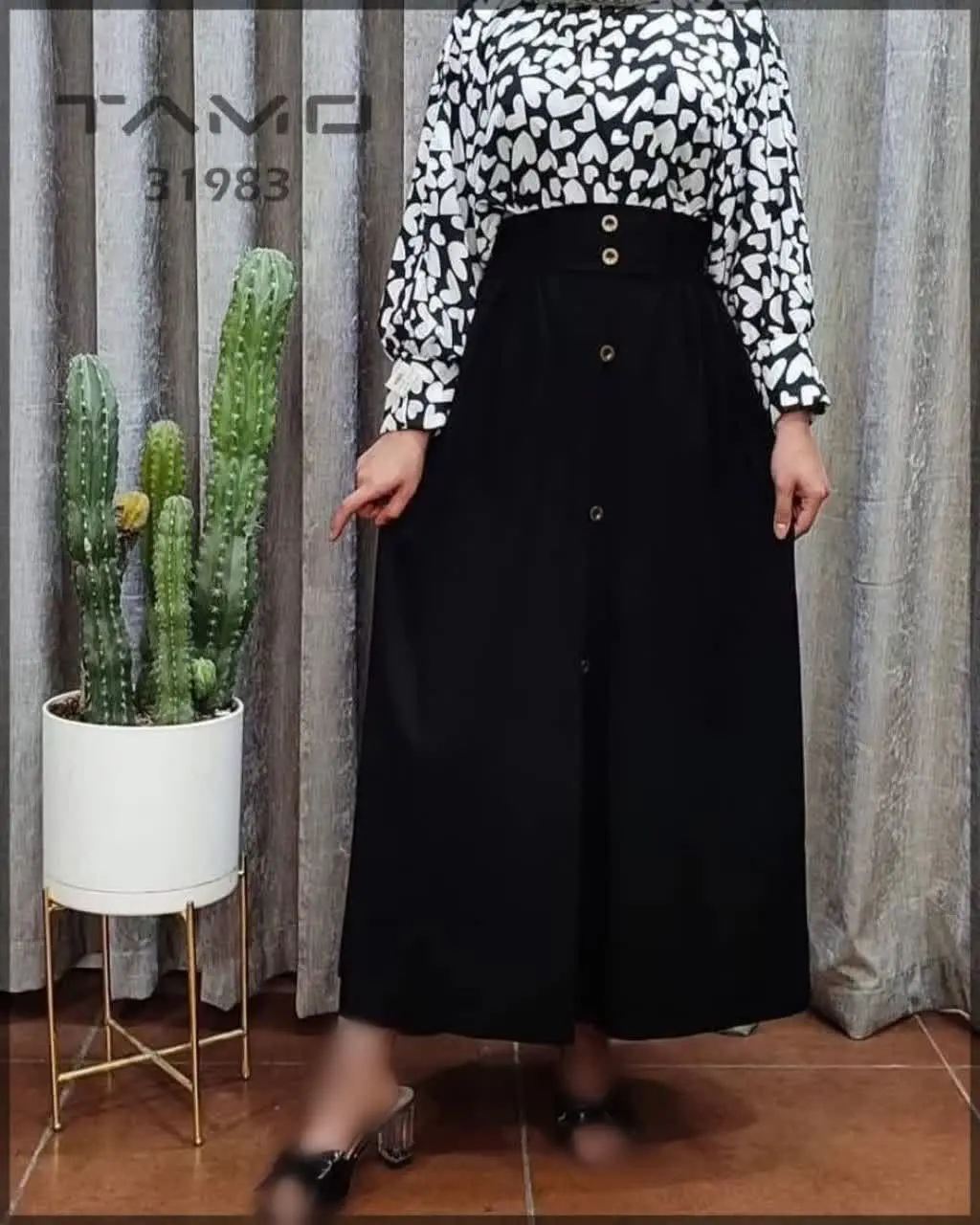 🔸 دامن مجلسی دکمه نما
