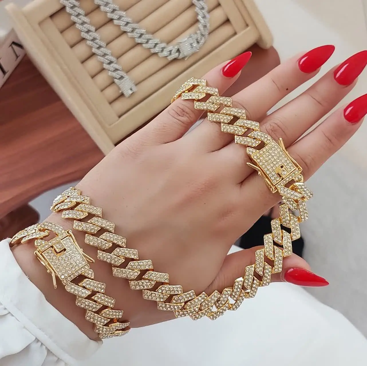 ست فول نگین قفل کوبایی  ✨💥