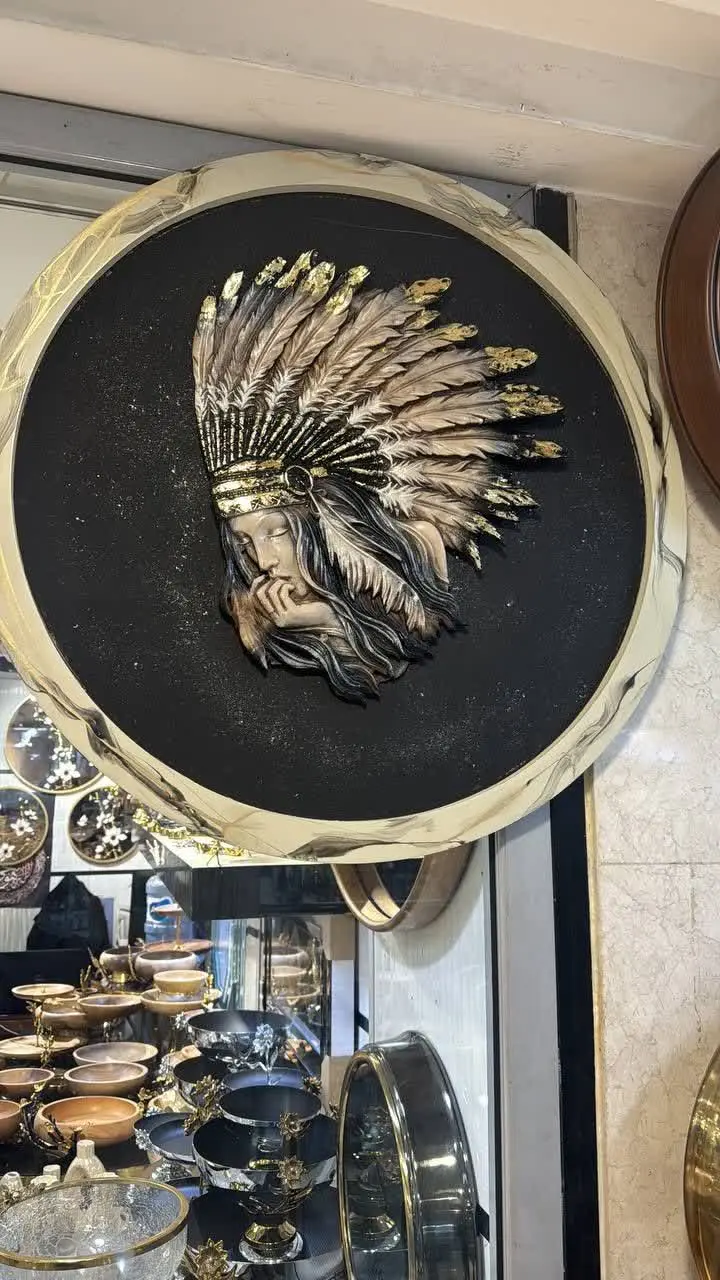 تابلو اسب و سرخ پوست در رنگ...