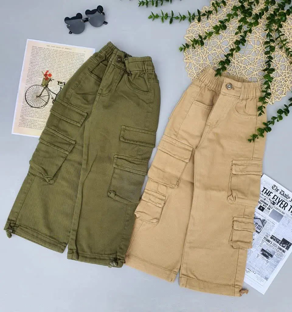 شلوار کارگو کتان👧🏻👦🏻

