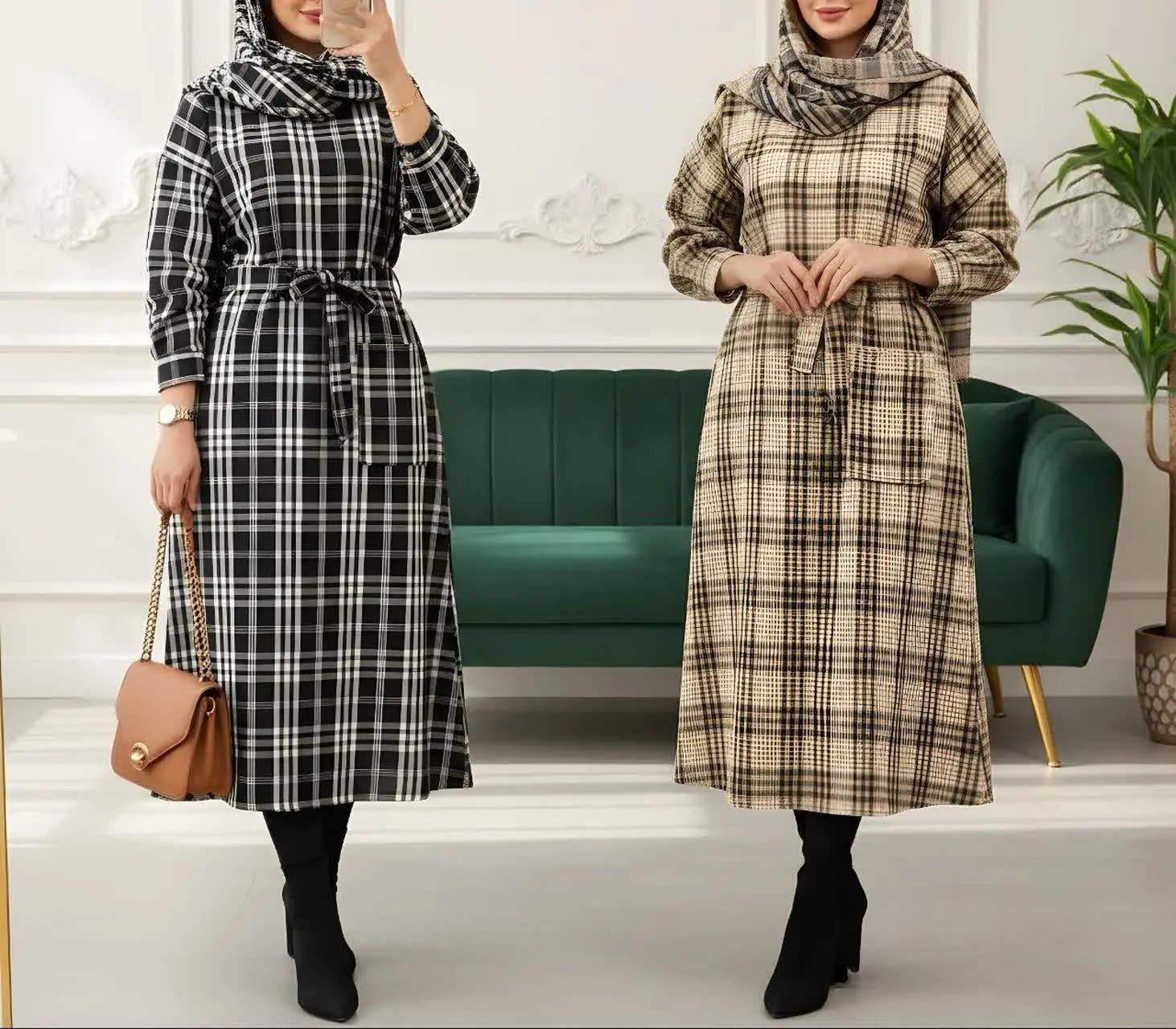 کفتان پشمی کمربندی