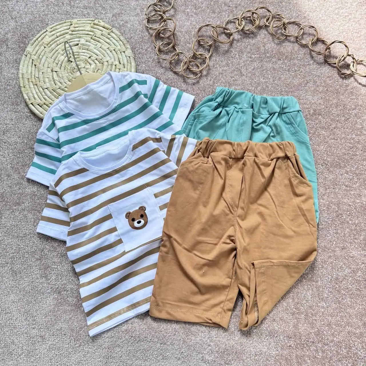 💞 ست اسپرت جلو جیب دار خرسی 💞
