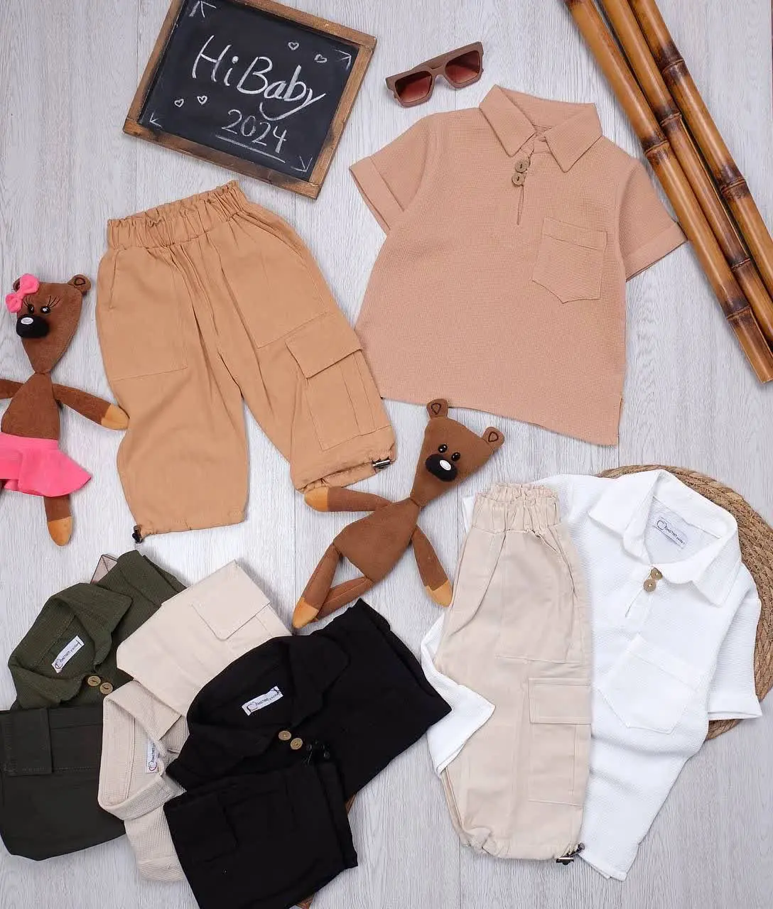 👫پیراهن و شلوارک بیسکوییتی و لینن👫
