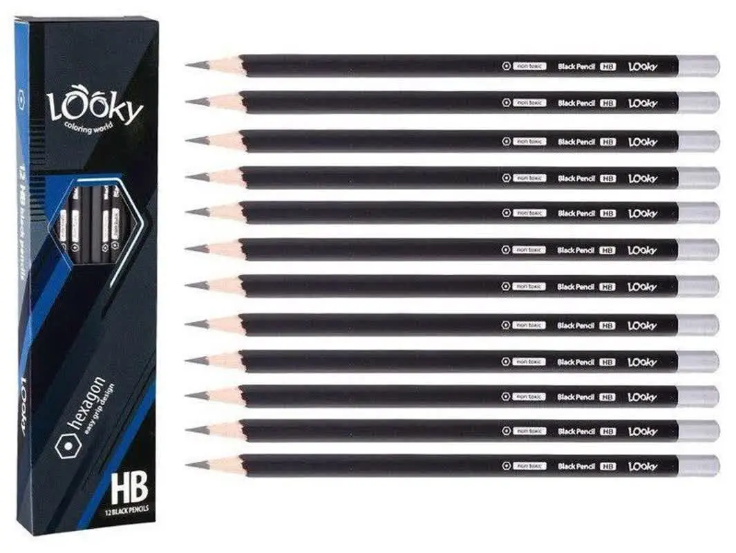 📉مداد مشکی شش گوش لوکی
