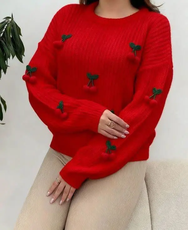 💞نام: بلوز بافت گیلاسی 🍒