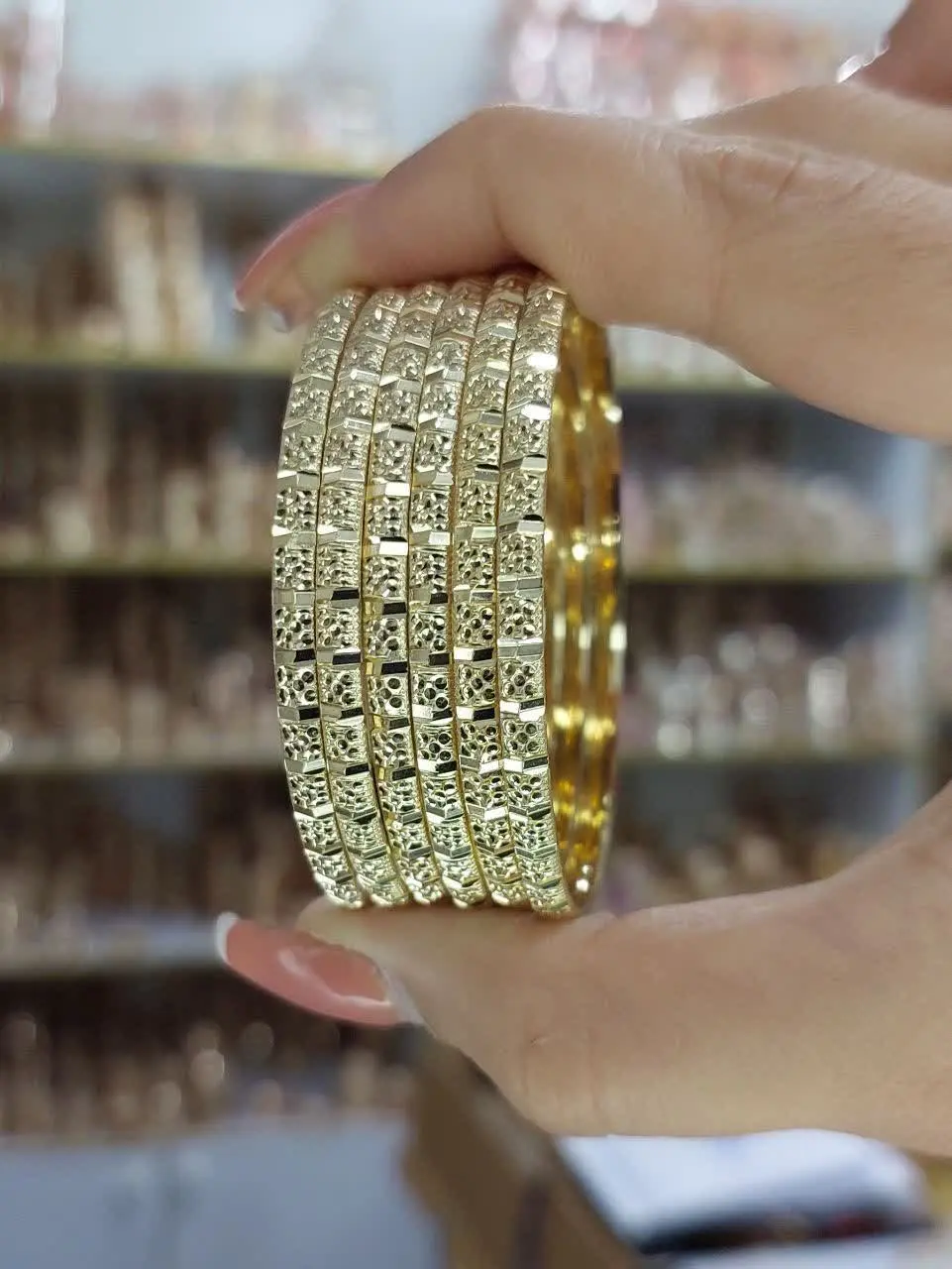 النگو ۳میل پرتراش طلا روس ج...