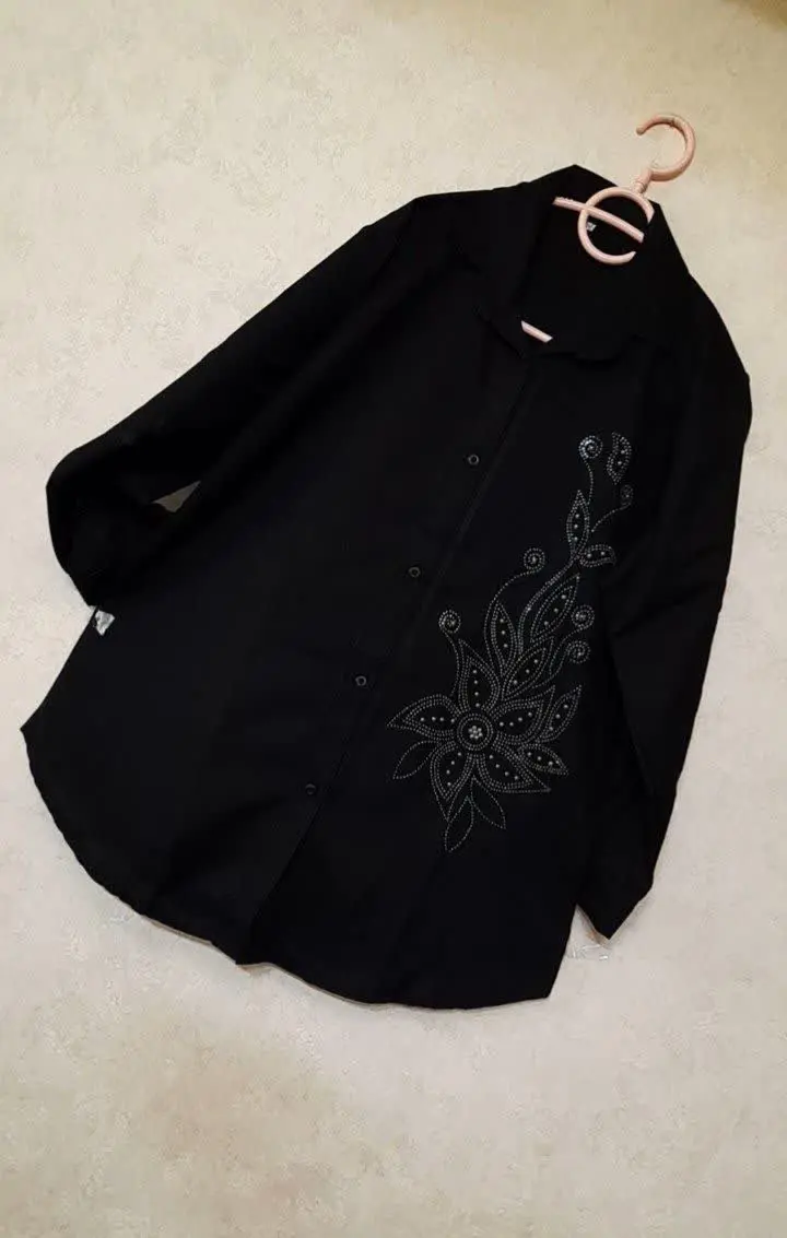 تونیک جلو دکمه خور طرح گل 😍
