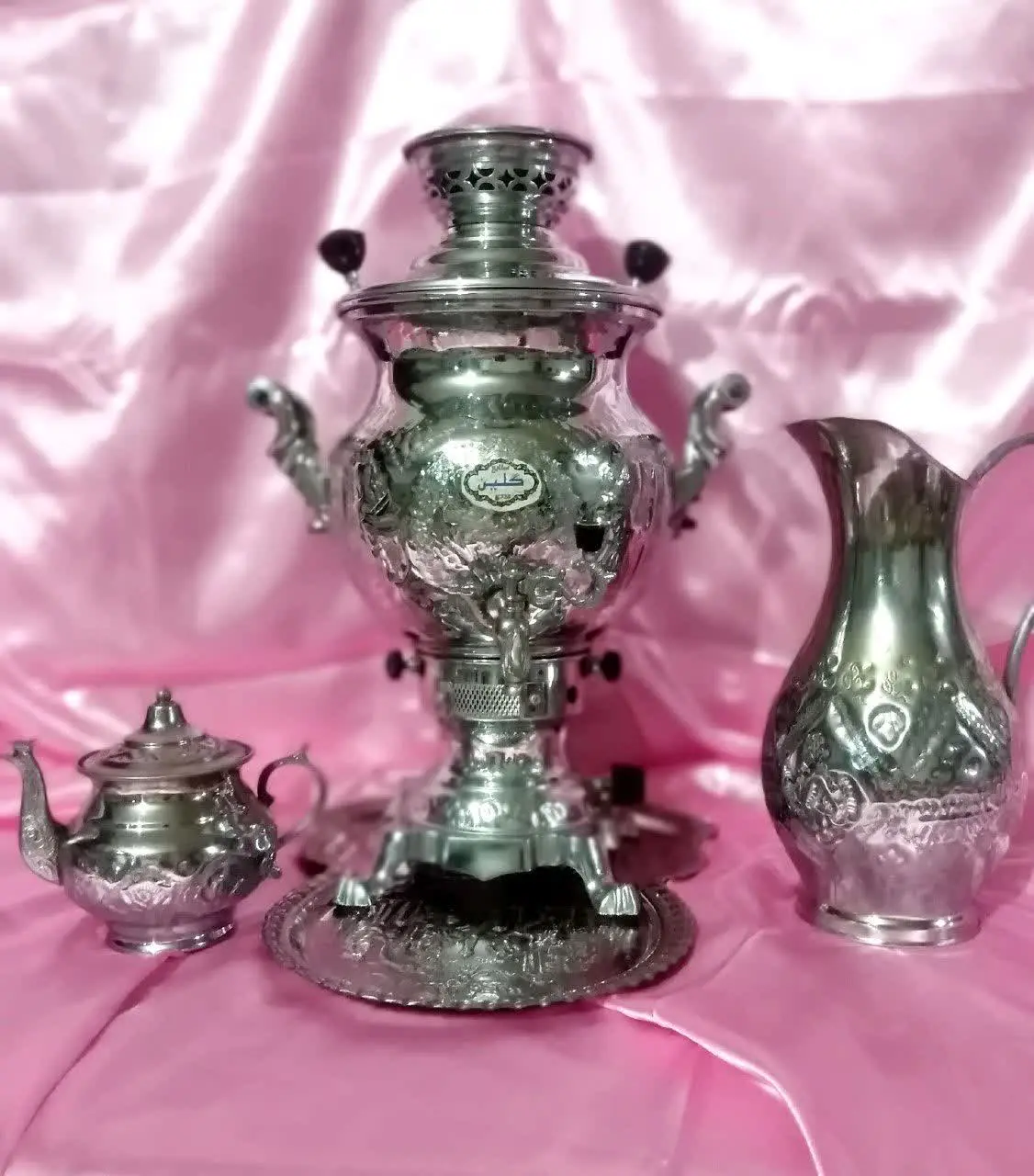 سرویس سماور قدیمی قلم ۷لیتر...