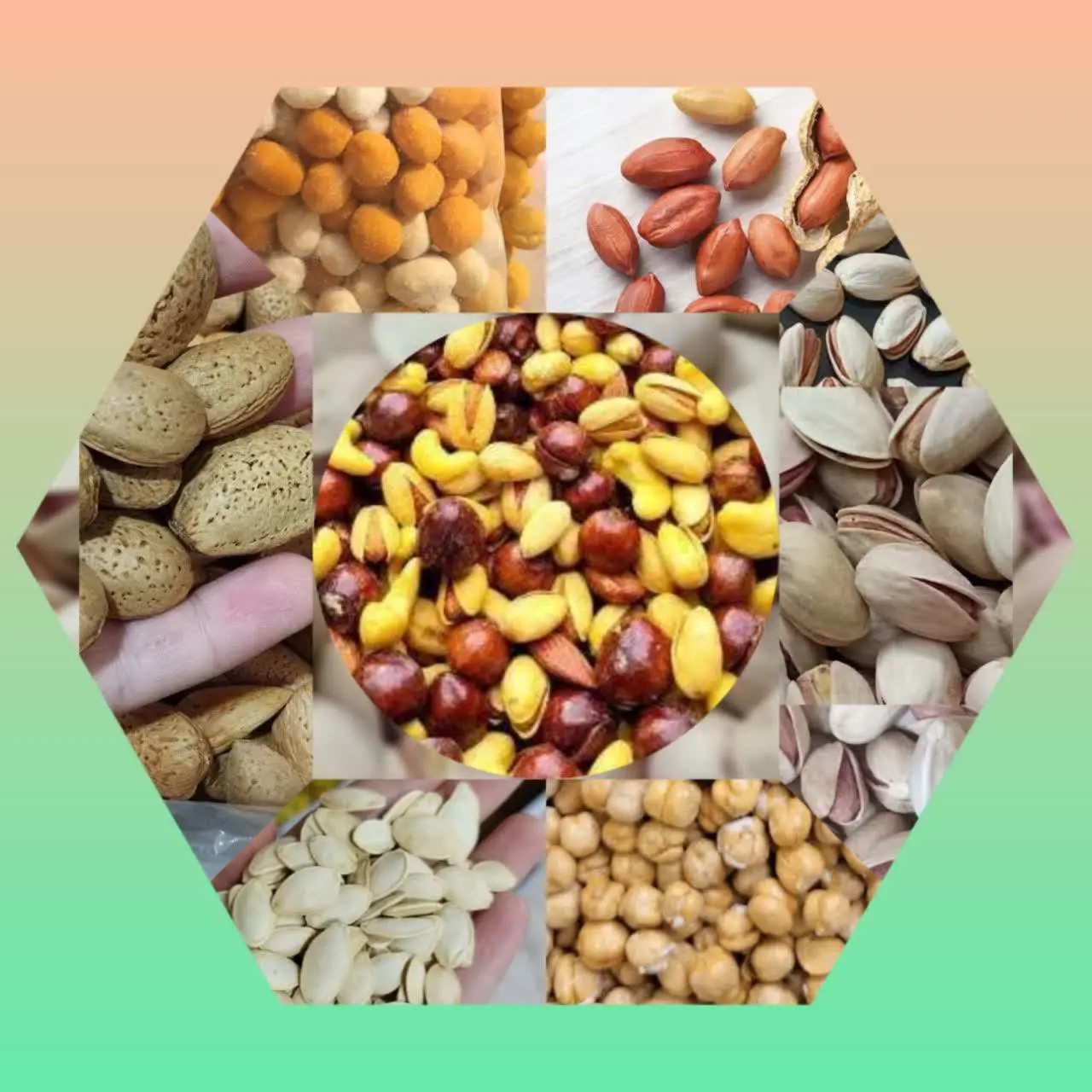 لیست #آجیل‌ها و تخمه‌ها: 🌰
