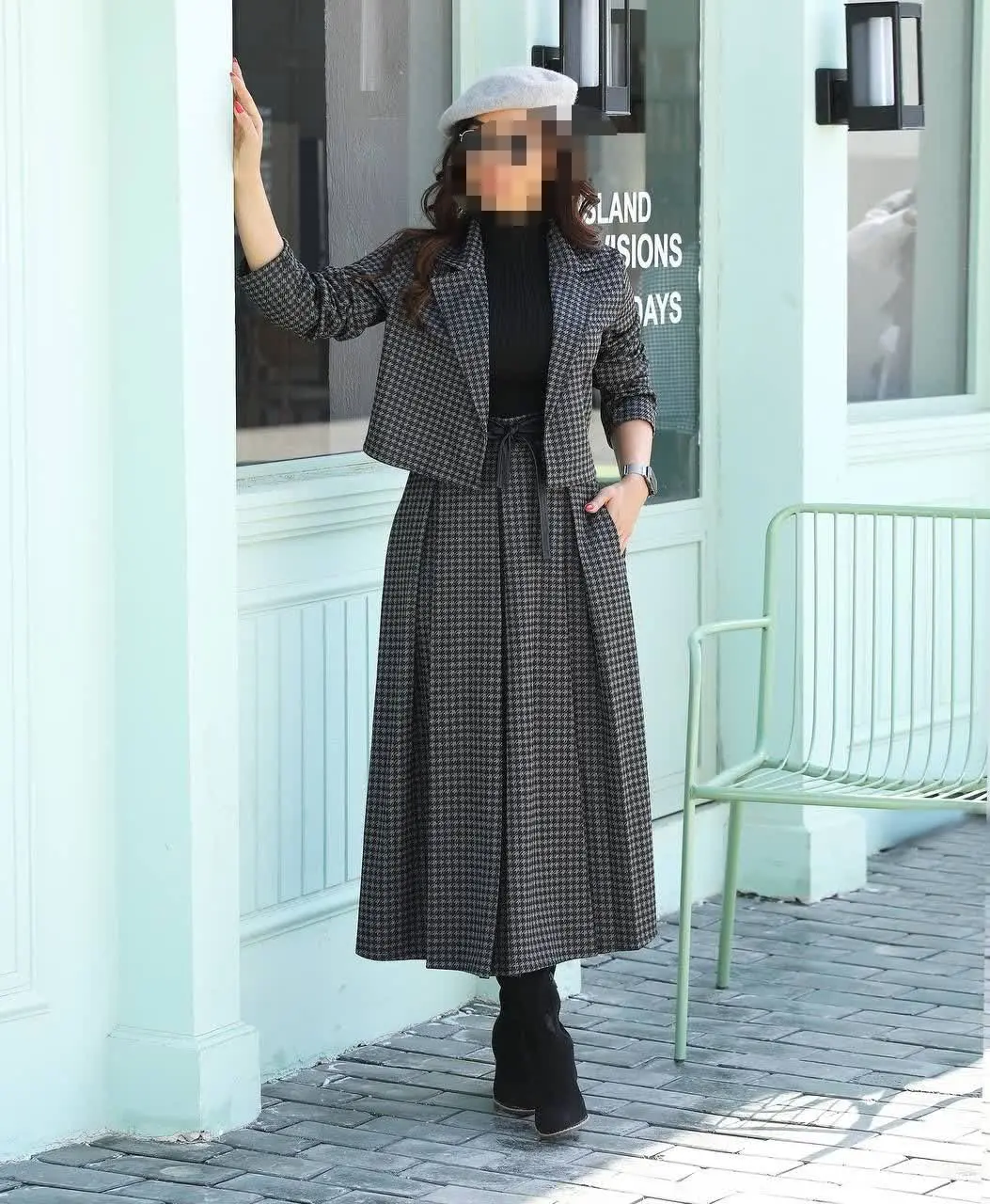 🍁نام: کت دامن مدل انگلیسی
