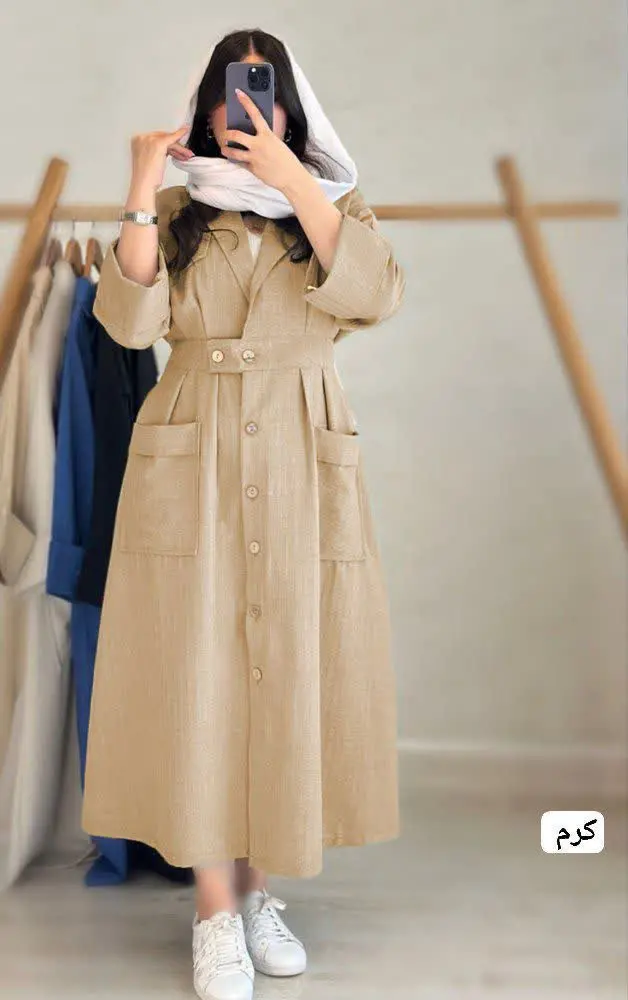 نام: مانتو دکمه دار غنچه 
