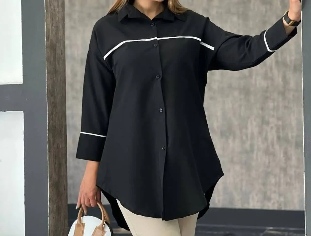 ❤️نام: مانتو مدل آنالیزا🏴 ((ویژه محرم)) 🏴
