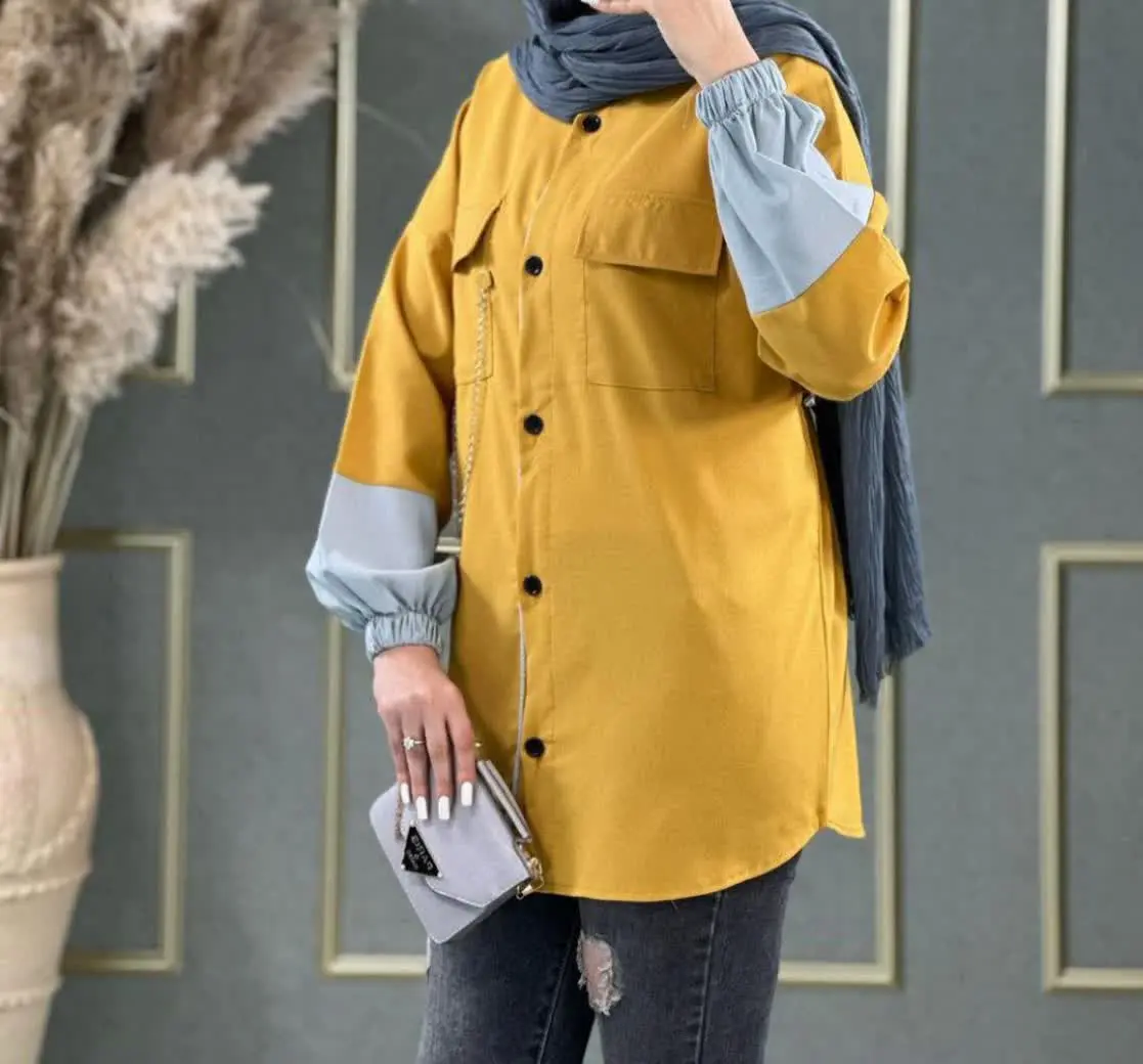 نام: مانتو زنجیری دو رنگ
