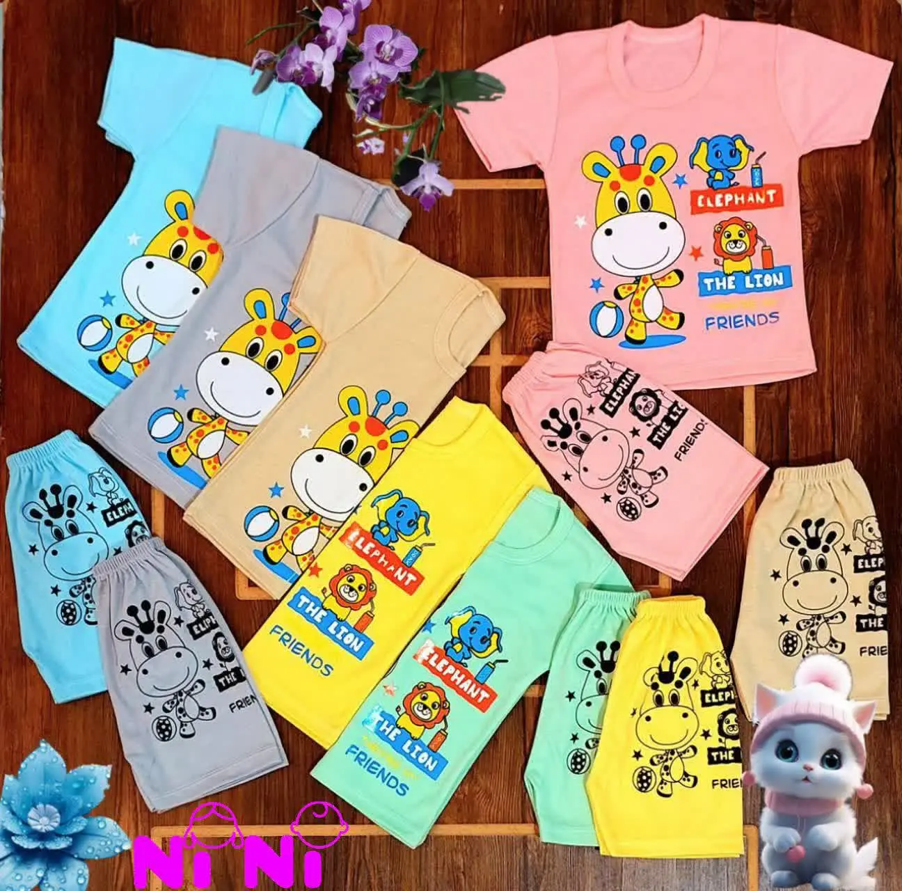 بلوز وشورت سایز ۳و۴و۵و۶. 
