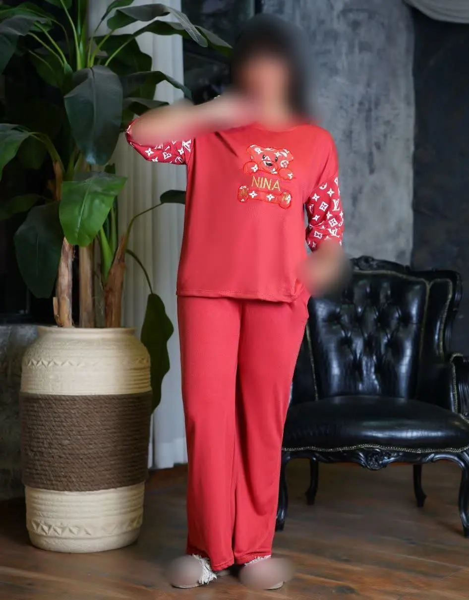 🎀تیشرت شلوار زنانه بگ LV شا...