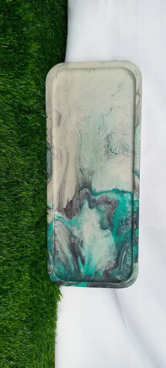 ✨سینی مستطیل طرح ماربل ✨
