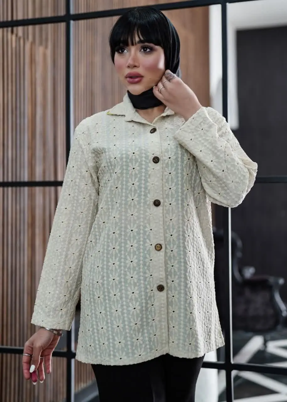 🌼شومیز مجلسی جلو دکمه مراکشی
