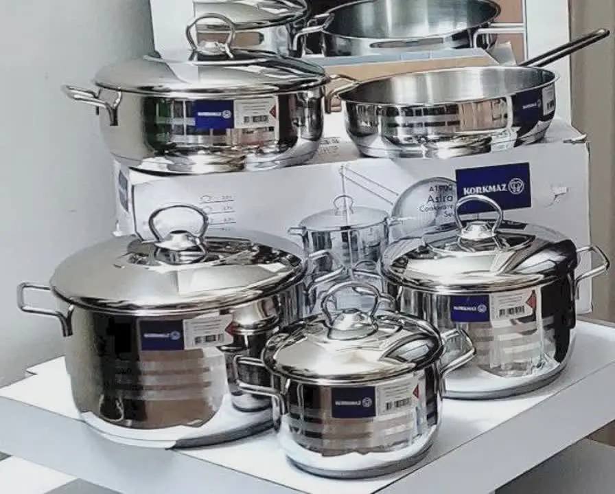 سرویس قابلمه ۹ پارچه استیل کرکماز 
