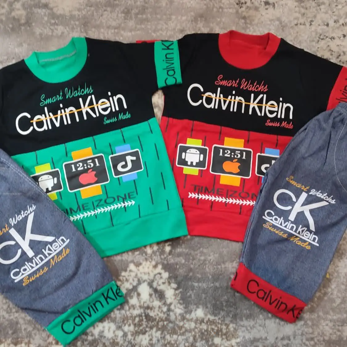 🤴🏻 #تیشرت‌شلوارک پسرانه طرح لی کلوین کلین
