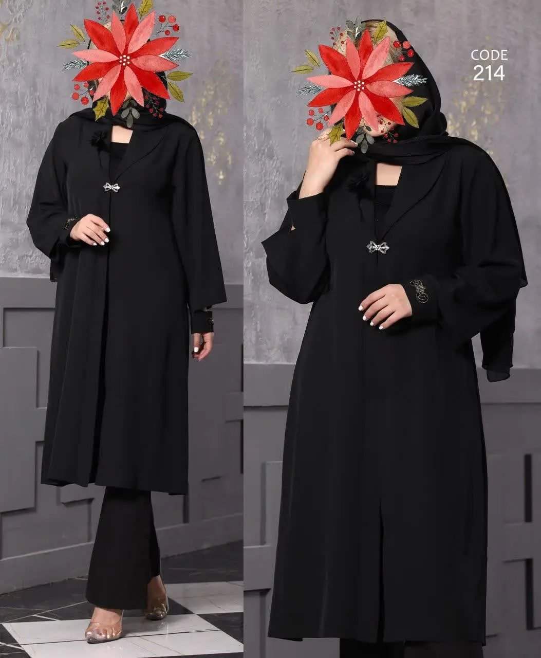 #مانتومجلسی #جلوبسته #مانتوبلند #دایموند
