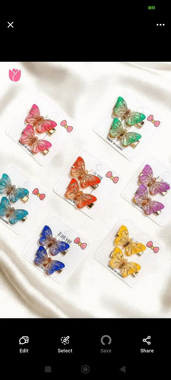 🦋 گیره انبری پروانه کریستالی