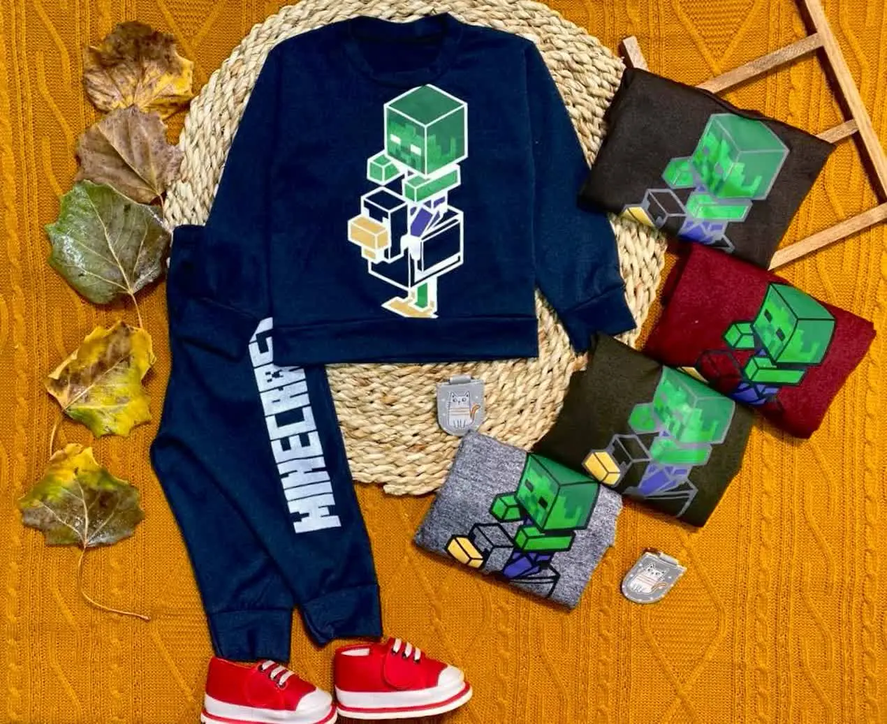 🖍️بلوز شلوار 🐯 چاپ Min Craft