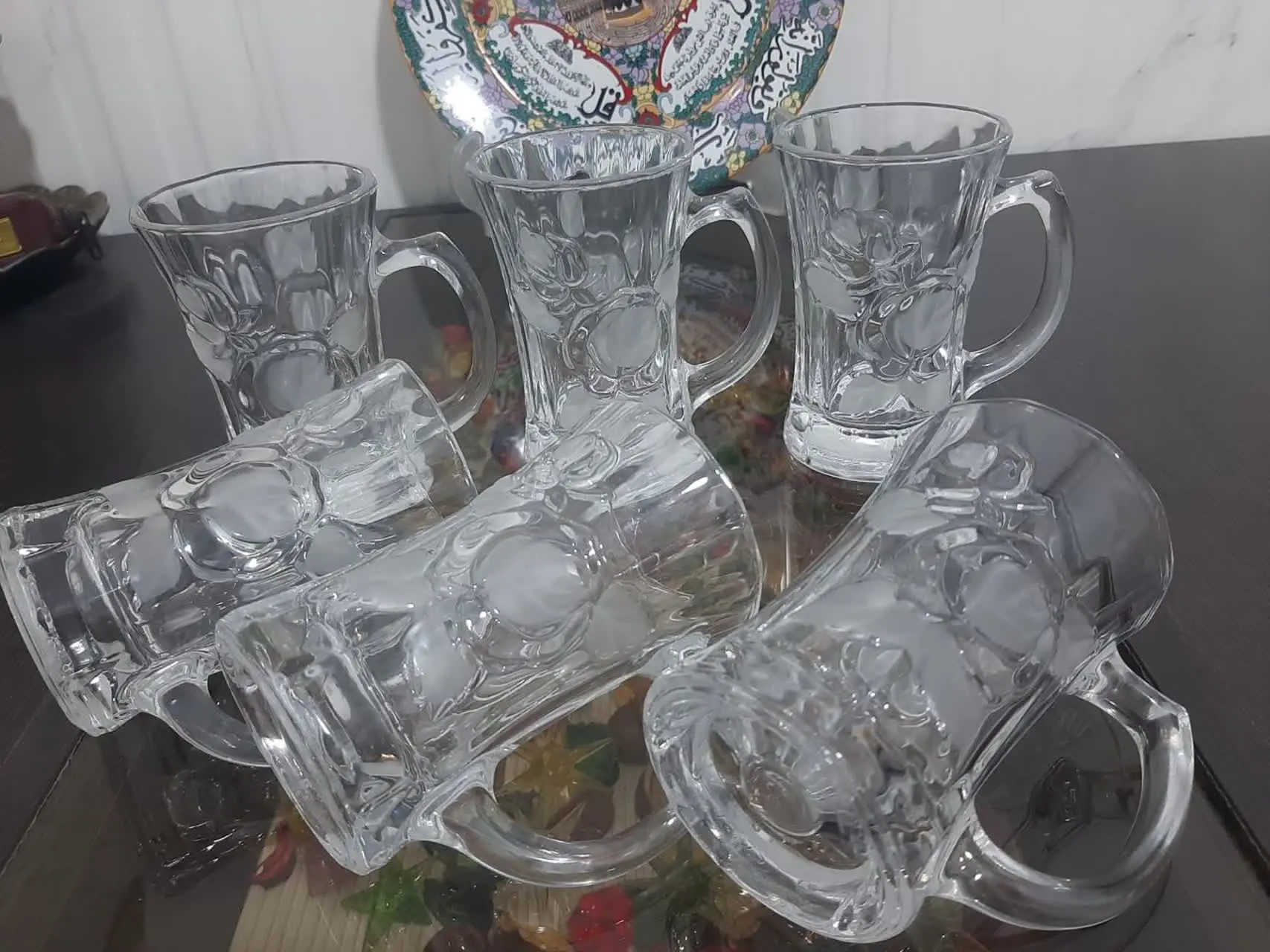 یک دست لیوان گل رز یخی قدیمی ژاپن
