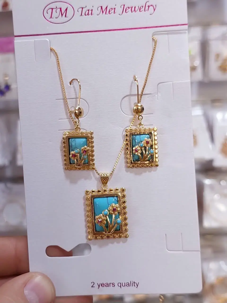 #نیم‌ست طرح طلا فیروزه جدید😍
