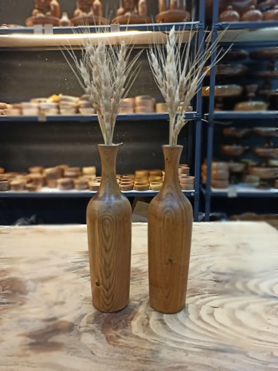 🌻ست گلدون چوب روسی
