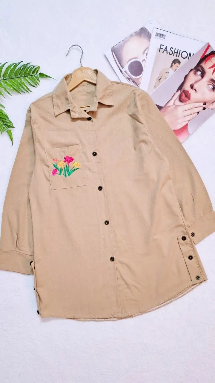 تونیک گلدوزی بغل دکمه🌺🌸
