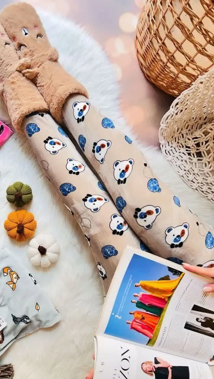 👚نام کالا: شلوار مخمل طرح عروسکی 👌😉
