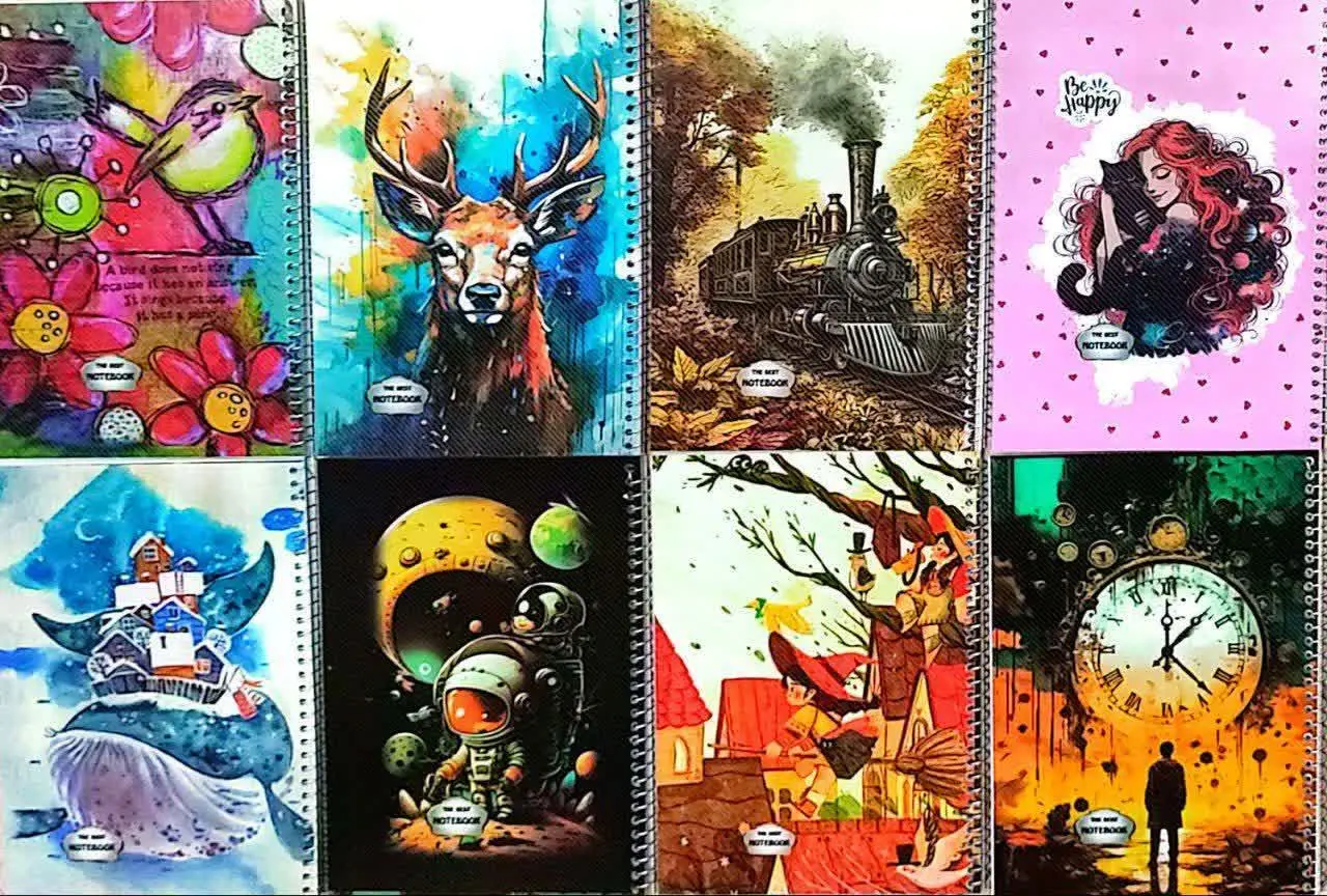 ✅ دفتر ۵۰ برگ طلقی دو خط کل...