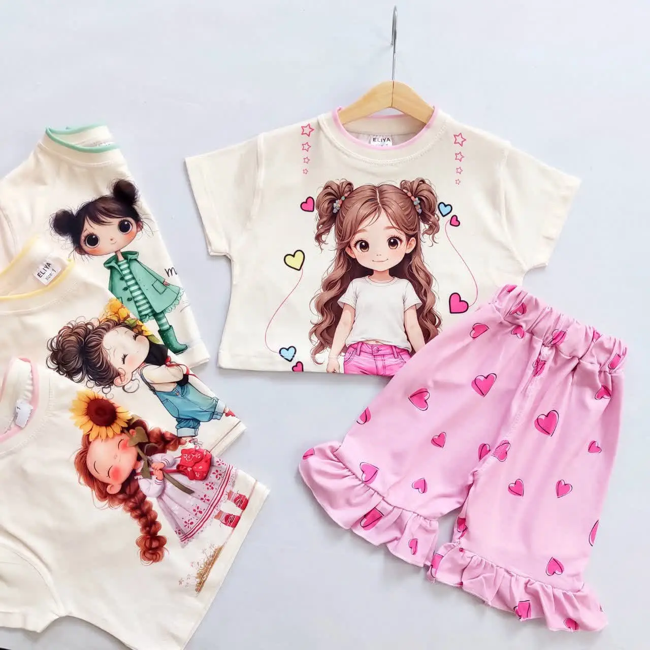 کراپ شلوارک چاپ دختر 😍
