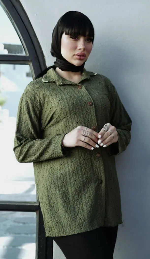 🌼شومیز مجلسی جلو دکمه مراکشی
