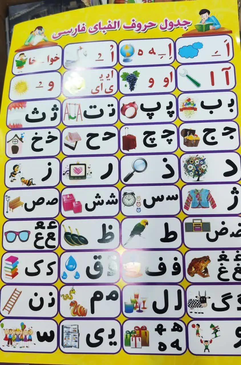 🌈پوستر آموزشی الفبا گلاسه س...