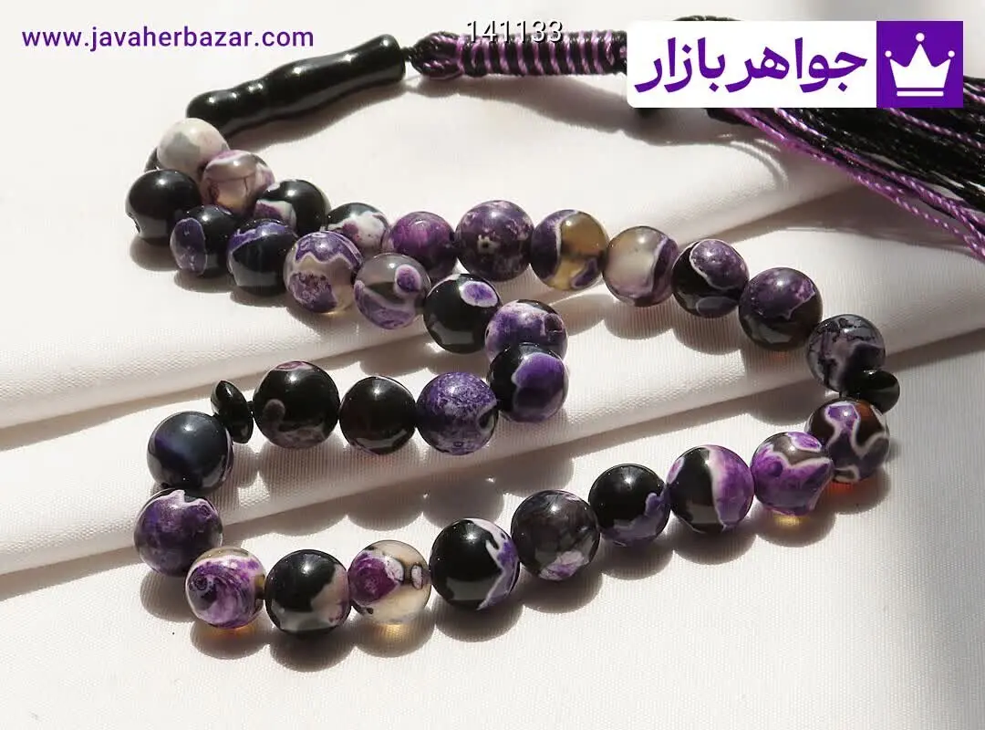 تسبیح عقیق ماداگاسکار زیبا ۳۳ دانه - کد ۱۴۱۱۳۳

