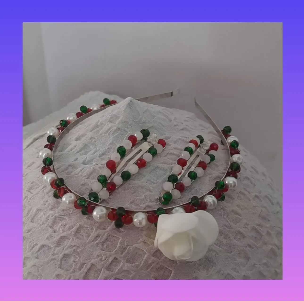 🌹#تل مرواریدی کریستالی #یلدایی
