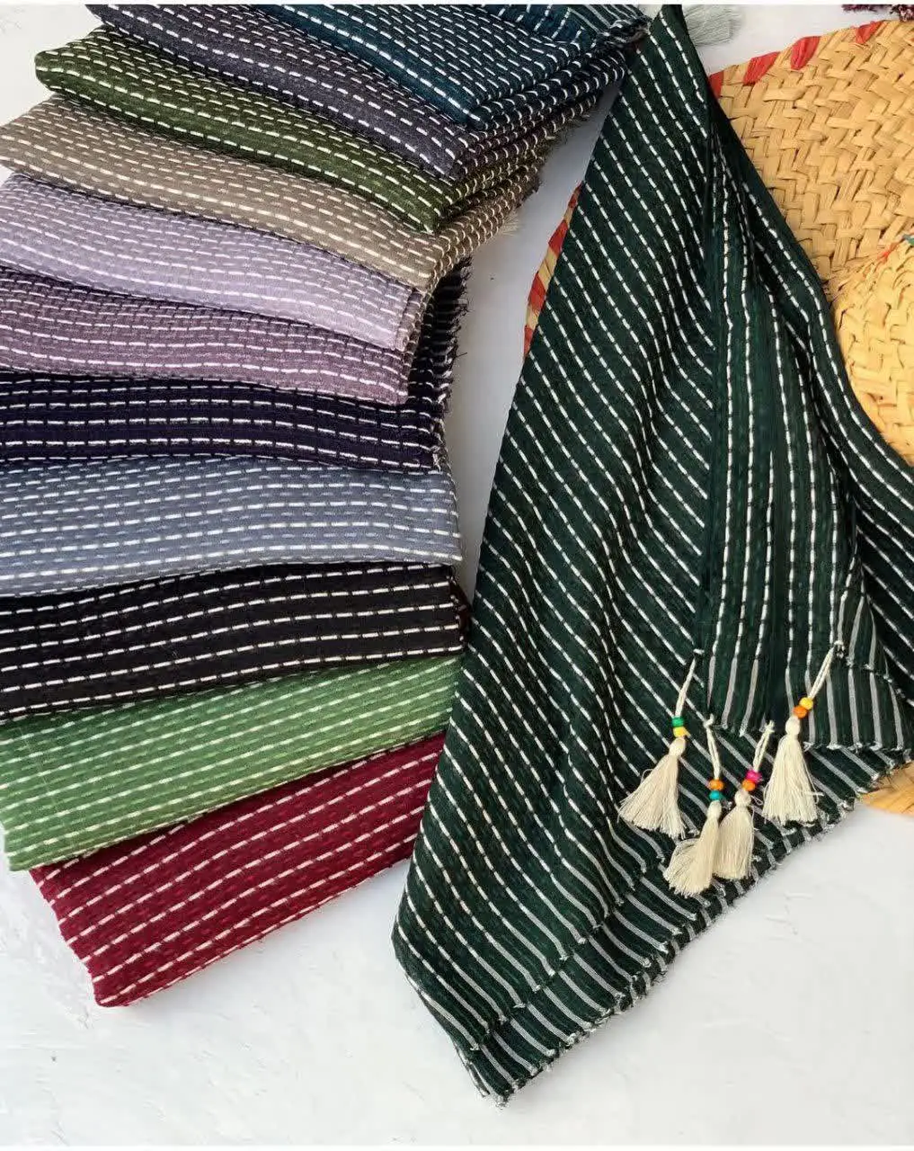 🐝شال نخی مخمل دار