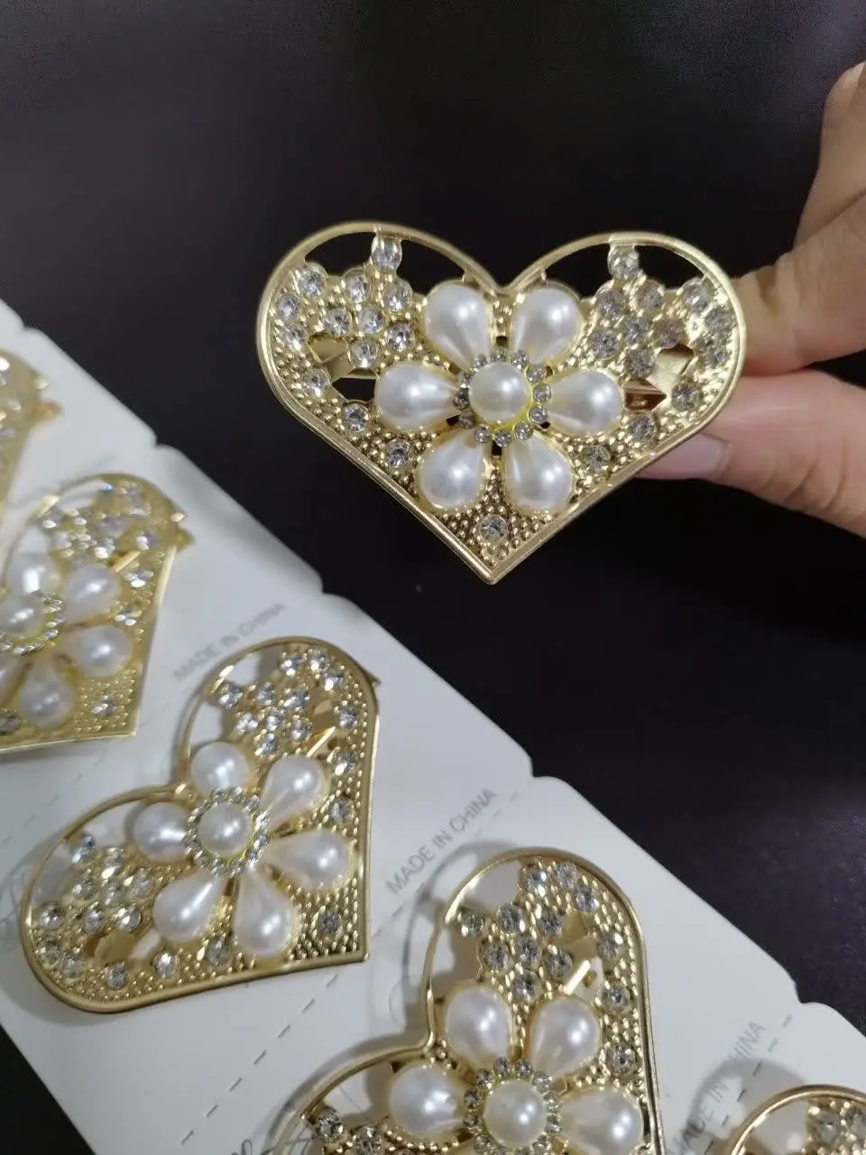 💛گیره انبری قلب طلایی
