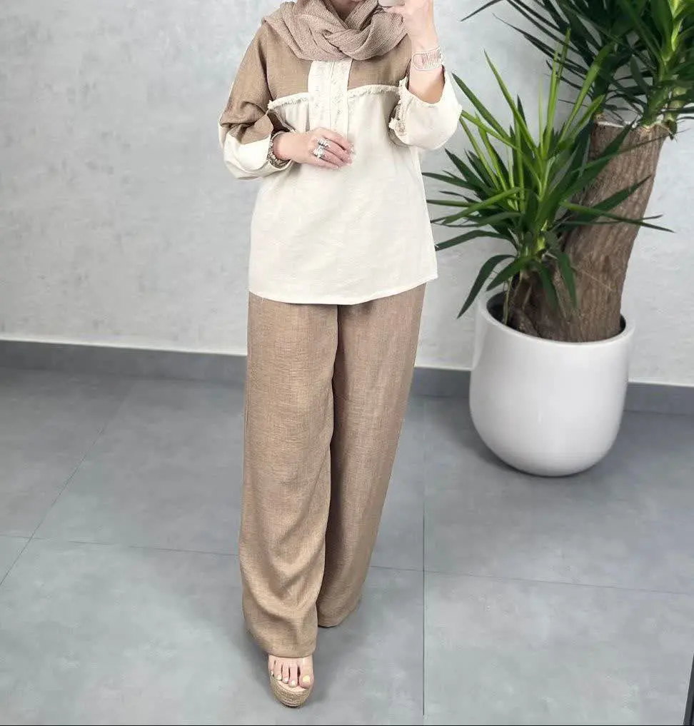 🛍نام: ست تونیک شلوار ریش دار🍃