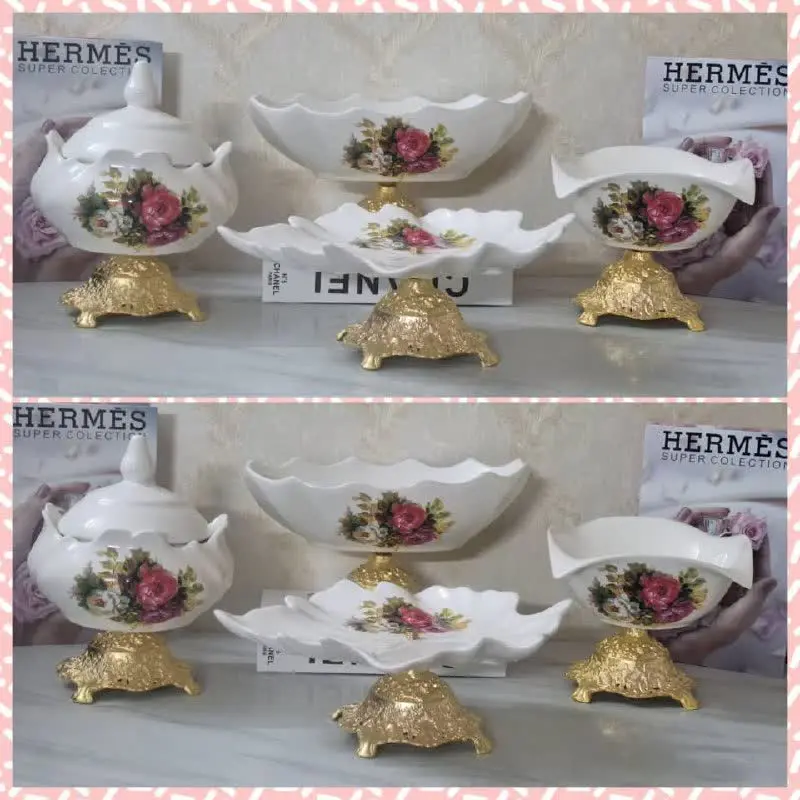 💐سرویس۴تیکه پذیرایی طرح گلسرخ😍😍👏👏👏😍
