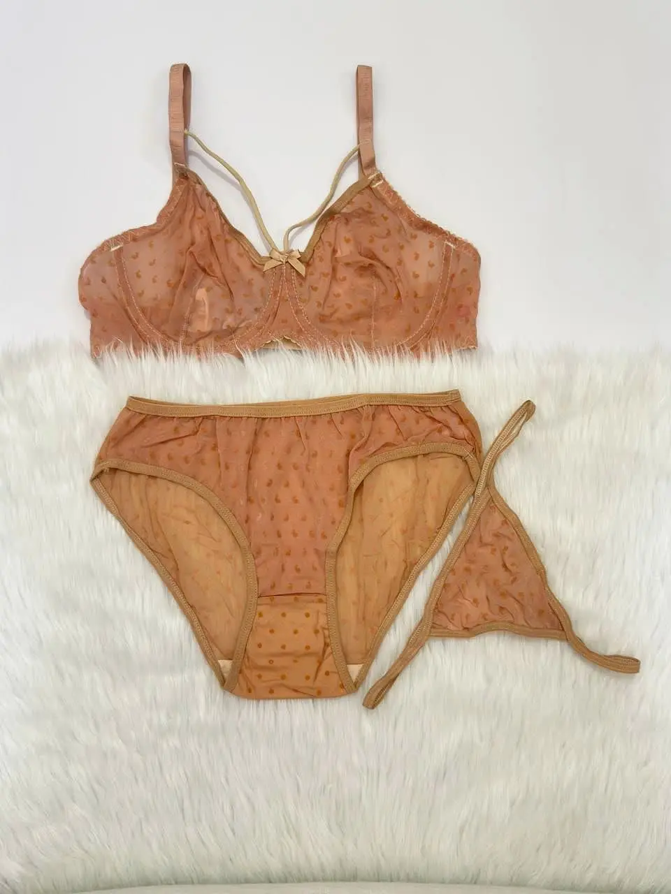 🌷ست دو شورته کرم رنگ 😘