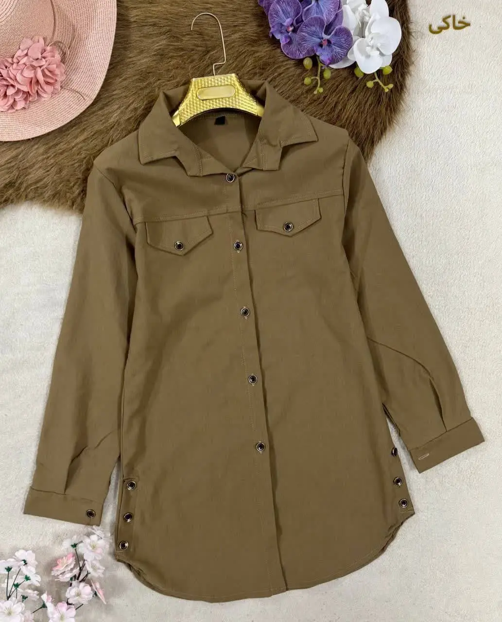 نام: مانتو کتان بغل دکمه
