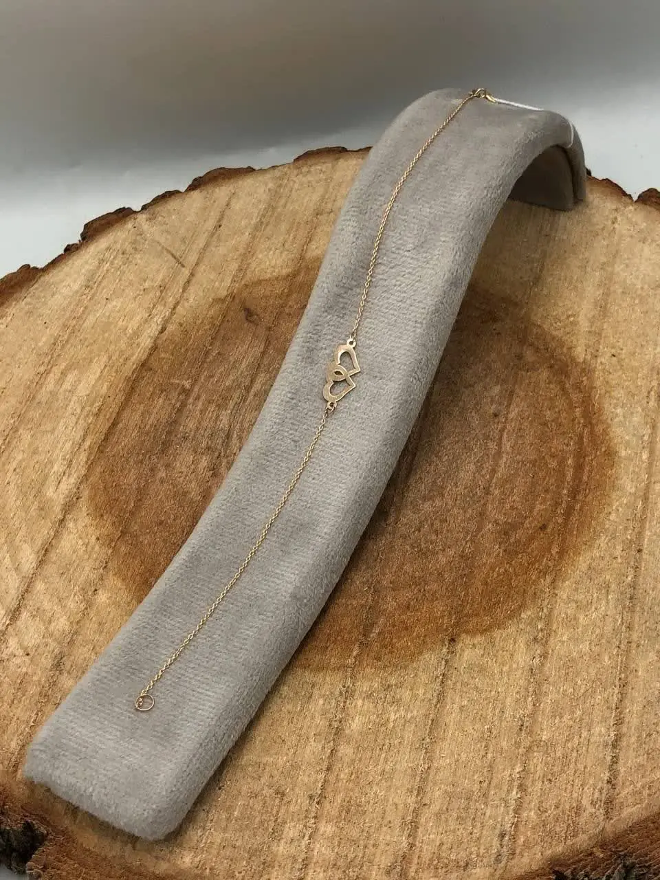 دستبند مینیمال سفارشی مدل دو قلب 💕✌️🏻
