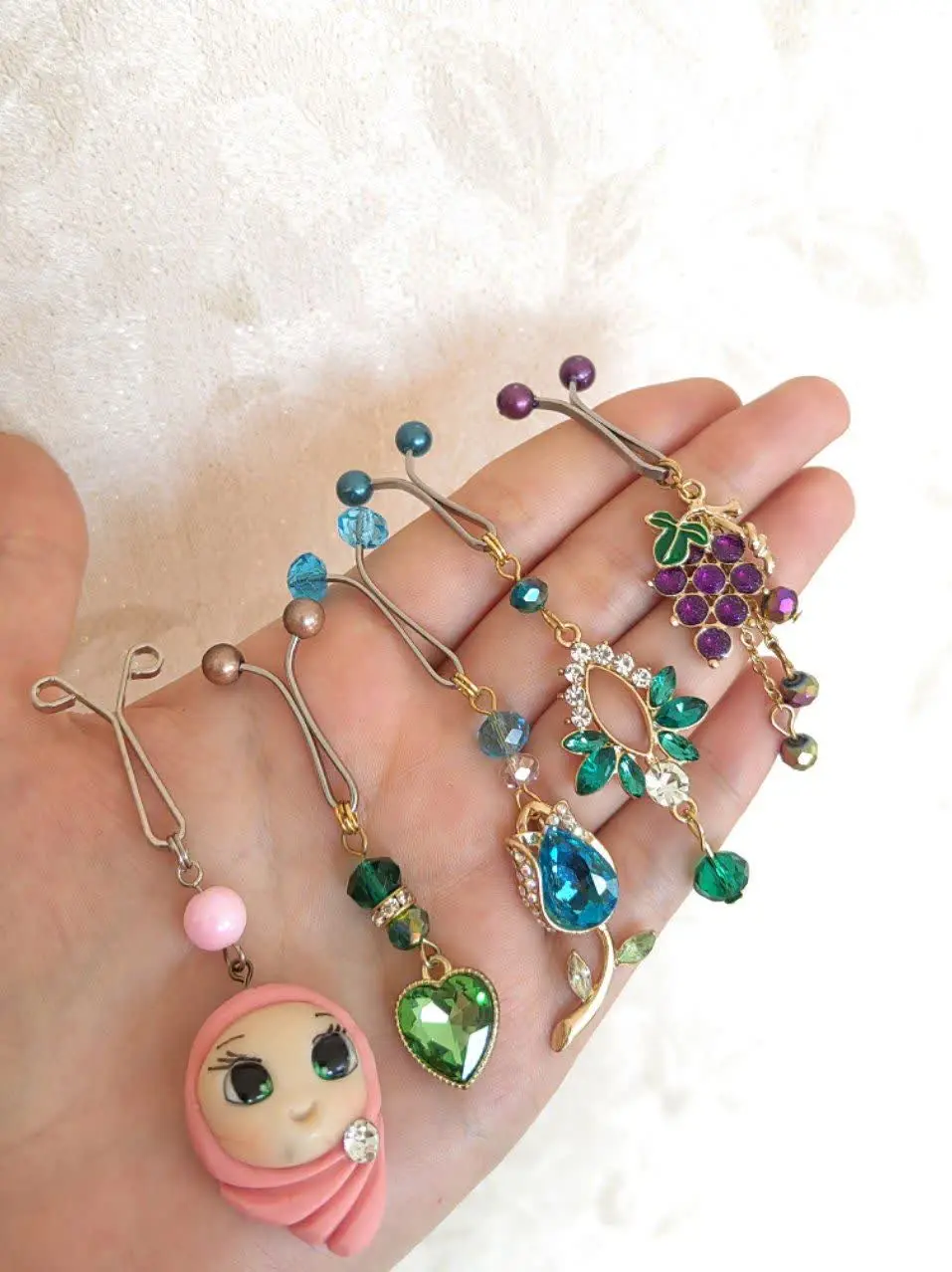 پک پنج عددی گیره روسری 
